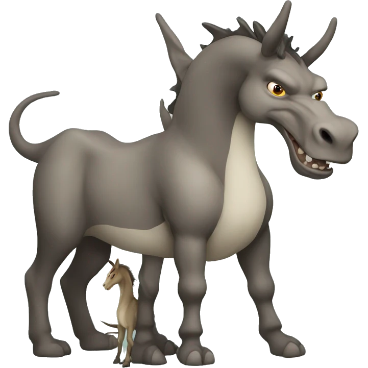 A dragon, with a donkey emoji