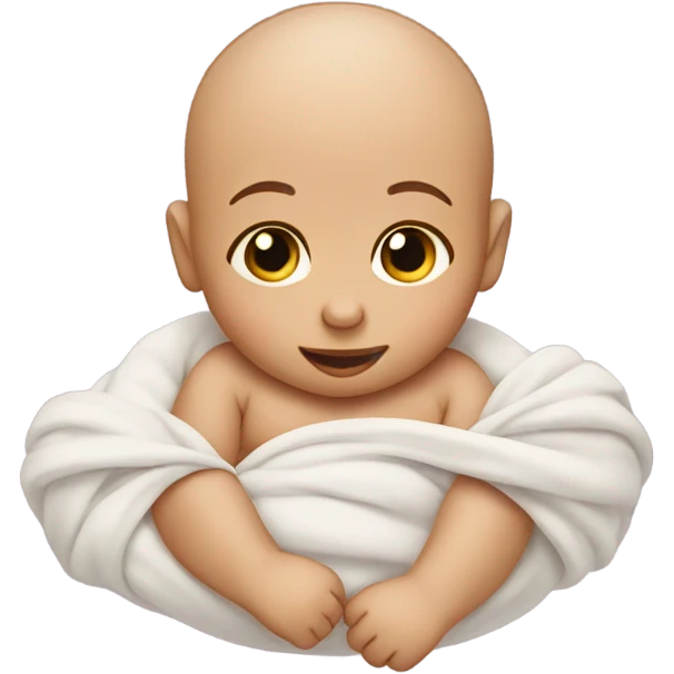 newborn baby with umbilical Cord emoji