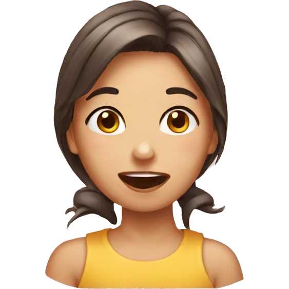 Girl mewing emoji