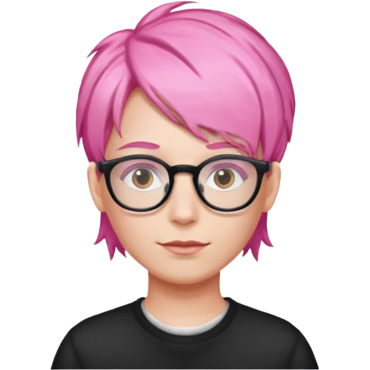 glassess wearing fish with pinkhair emoji
