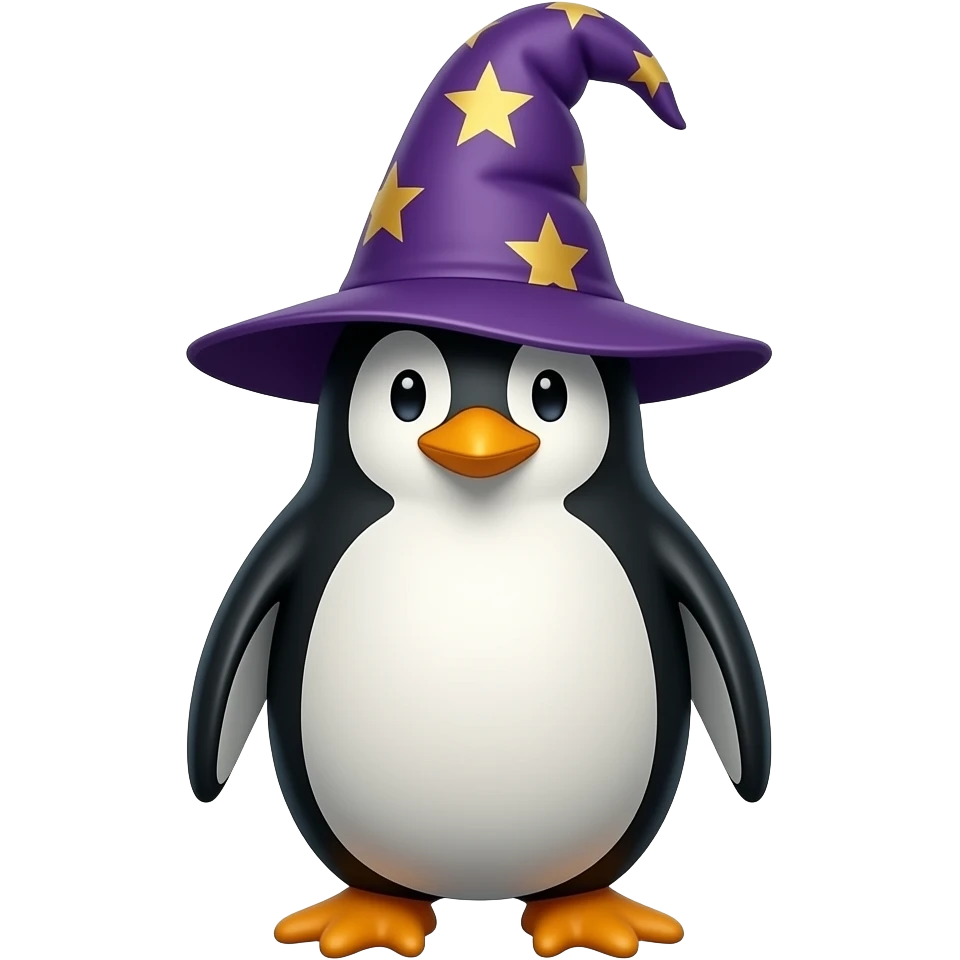 Penguin Wizard emoji