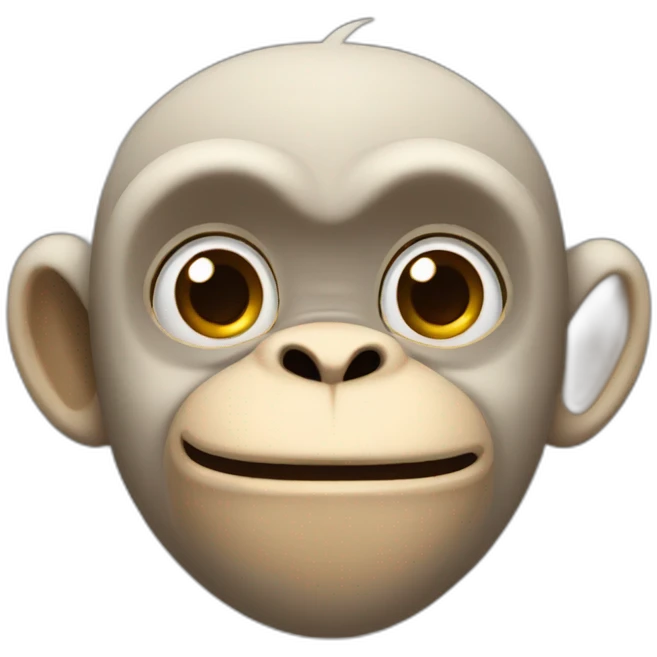 A sideway monkey with eyes in corner  emoji