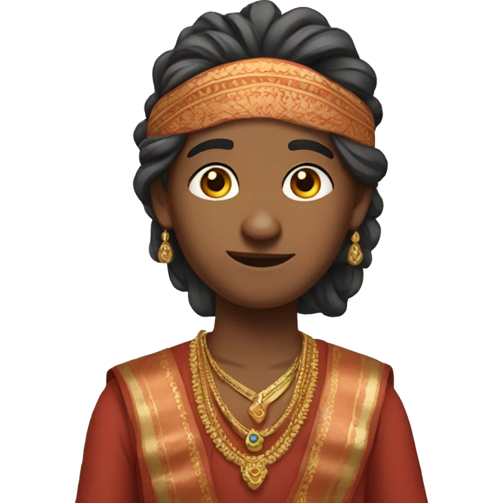 Indian in Indian traditional clothes emoji