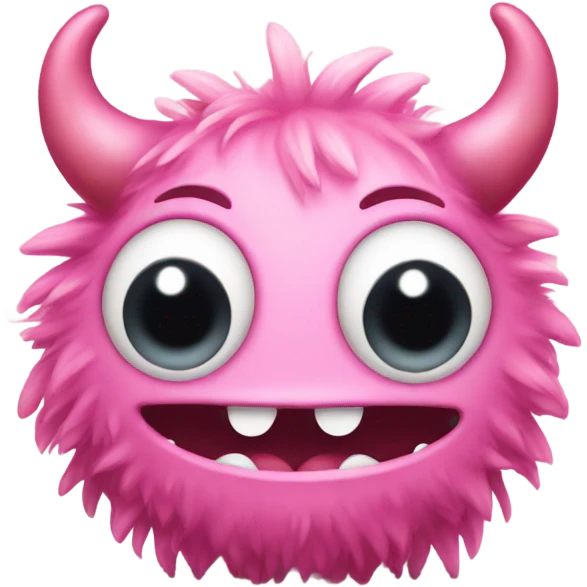 Cute pink monster emoji