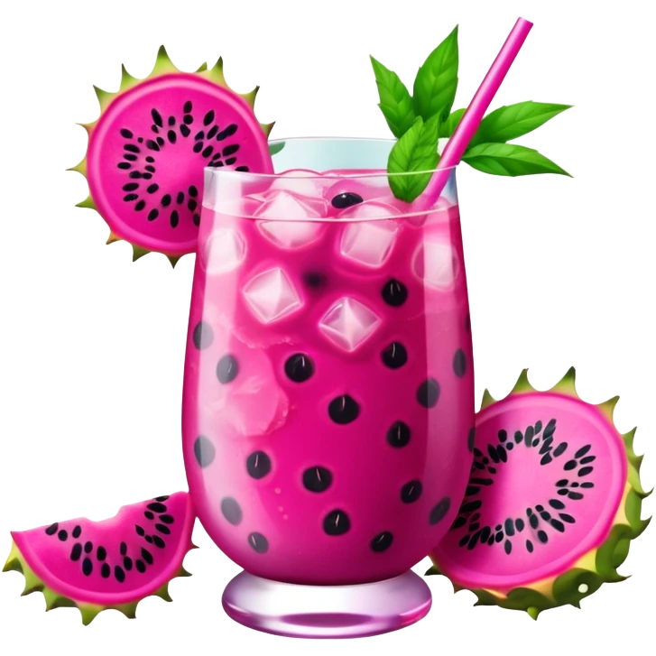 Pink dragon fruit lemonade cocktail emoji