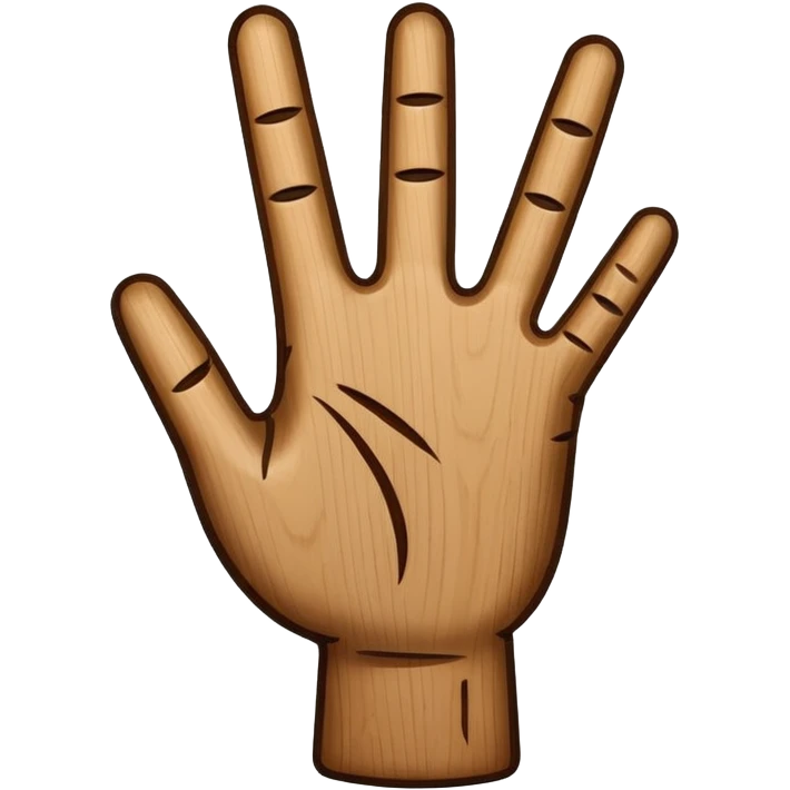 Stick hand gesture emoji