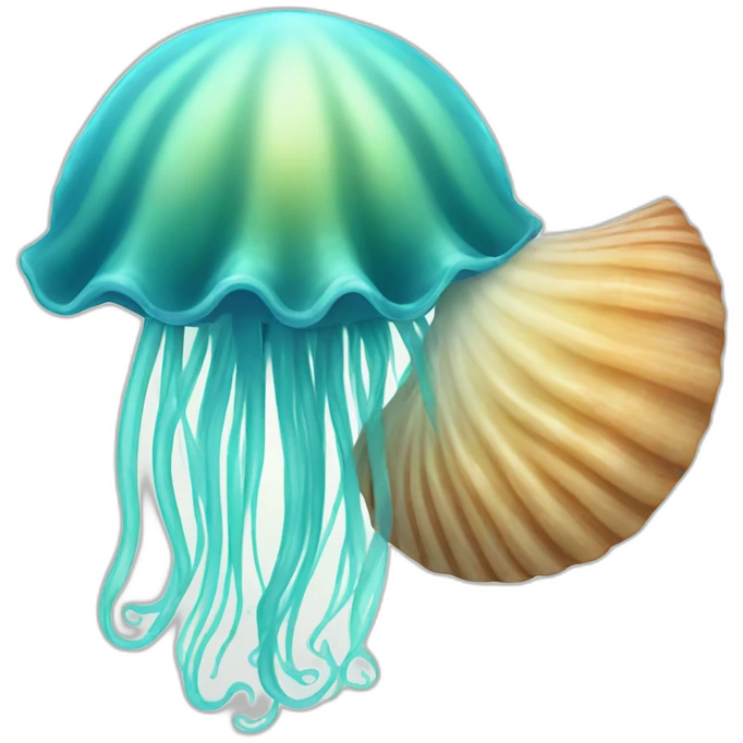 seashell and jellyfish emoji