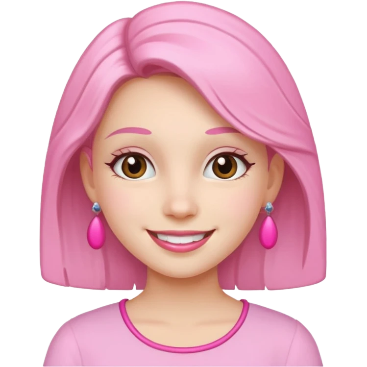 Aesthetic girl with pink accessories  emoji