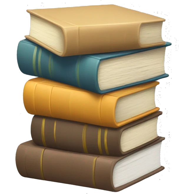 neutral stack of books emoji
