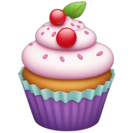 Happy cupcake emoji