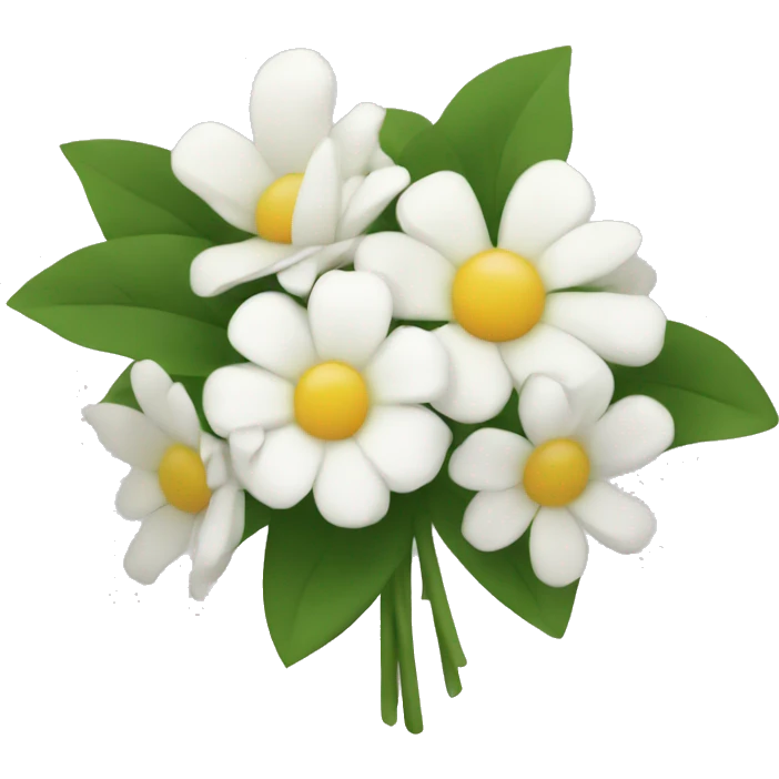 white flower bouquet emoji