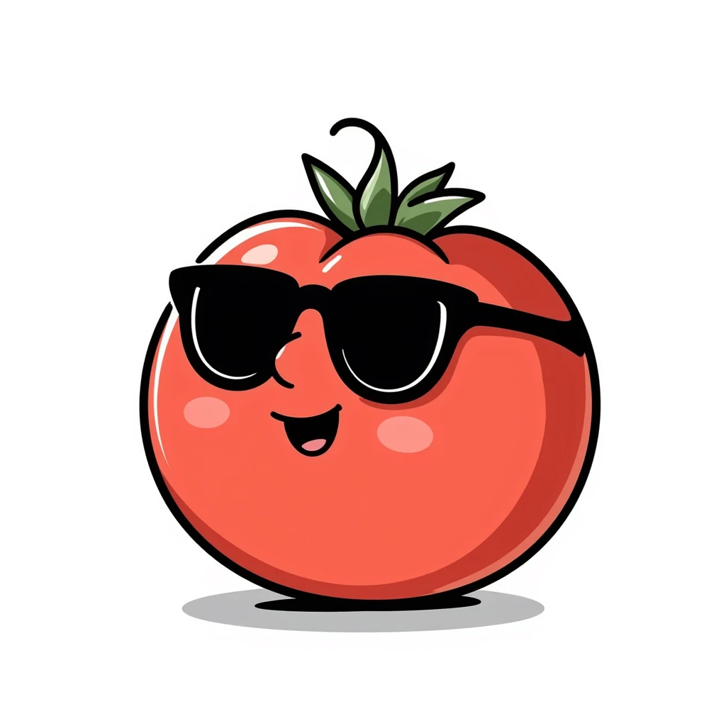 tomato with glasses emoji