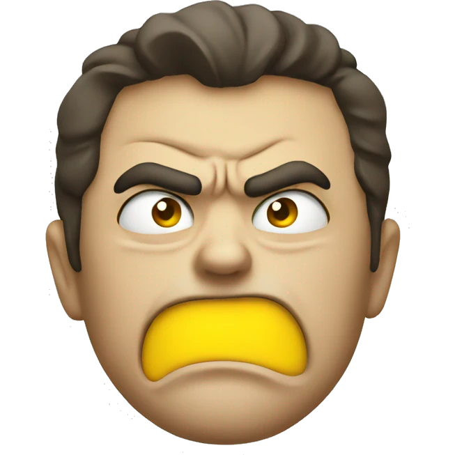 angry yellow face emoji