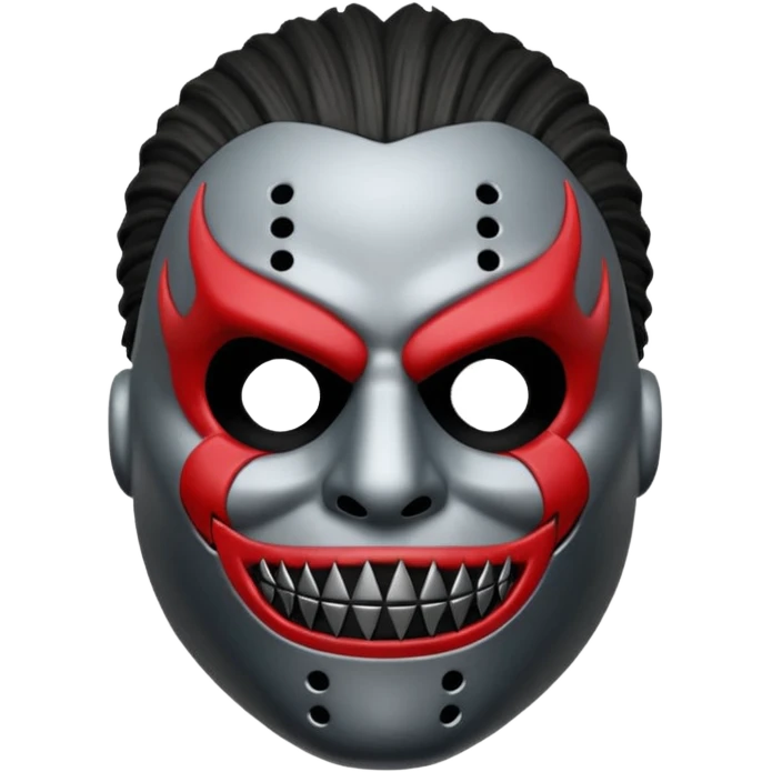 Um emoji gotico com a máscara de espinhos do slipknot emoji