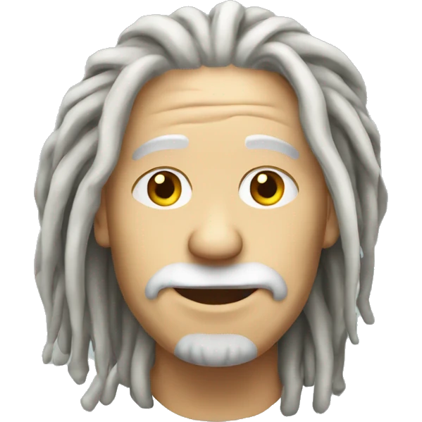 old white guy with dreads  emoji