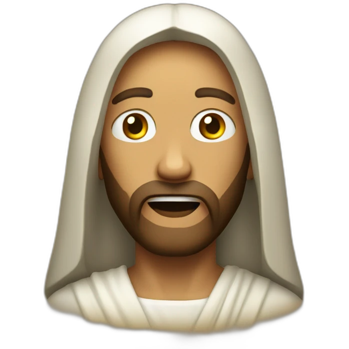 Jesus is surprised emoji