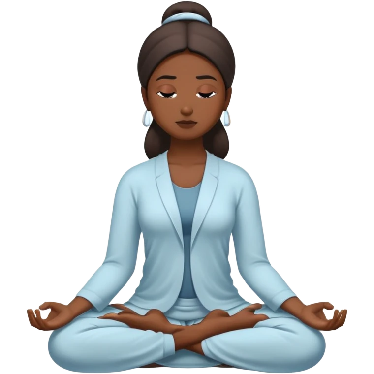 No stress, mulher meditando  emoji