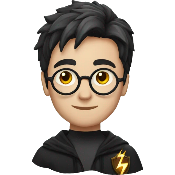 harry potter with lightning scar emoji