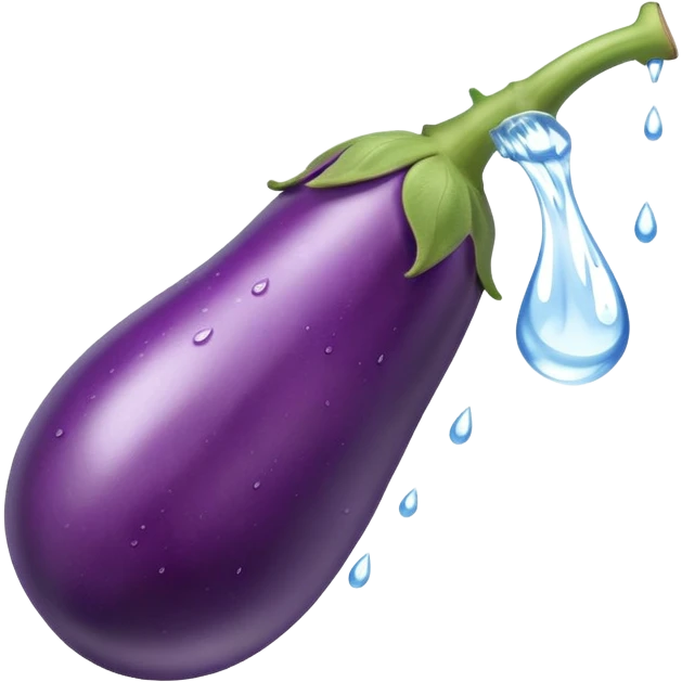 Egg plant squirting water emoji