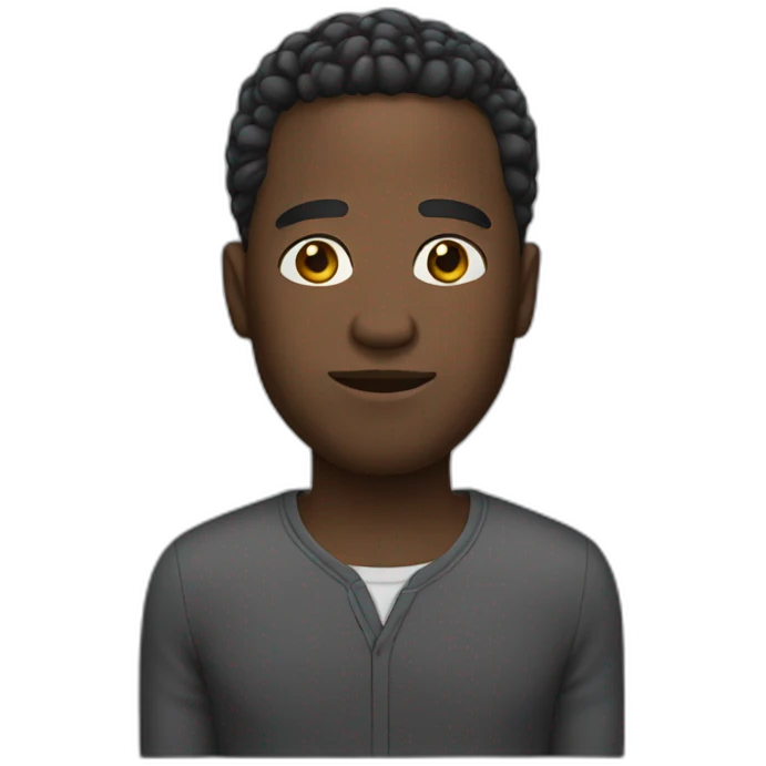 black man with client emoji