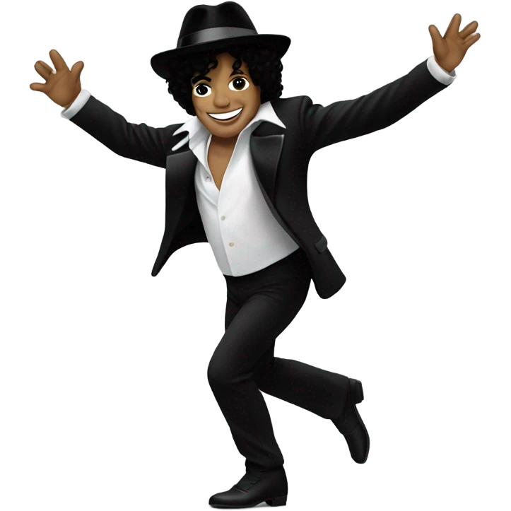 Michael Jackson doing the moonwalk ￼ emoji