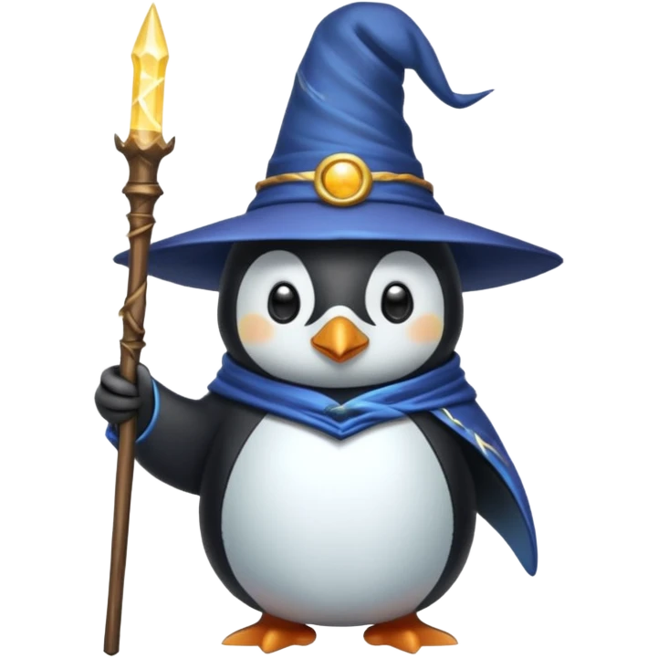 Penguin Wizard emoji