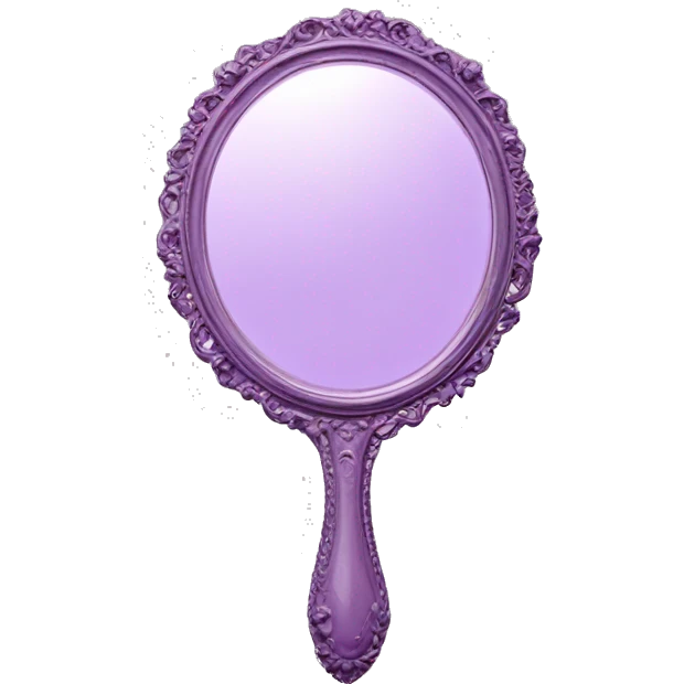 vintage hand mirror light purple emoji