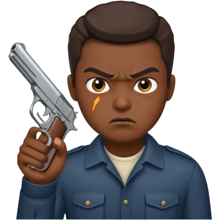 impatiently waiting mad with gun emoji