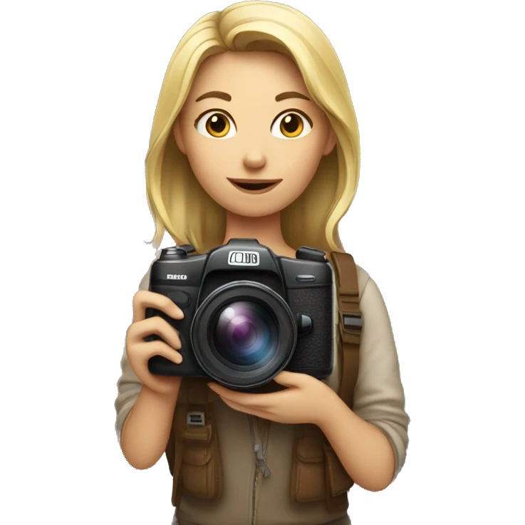 girl with camera emoji