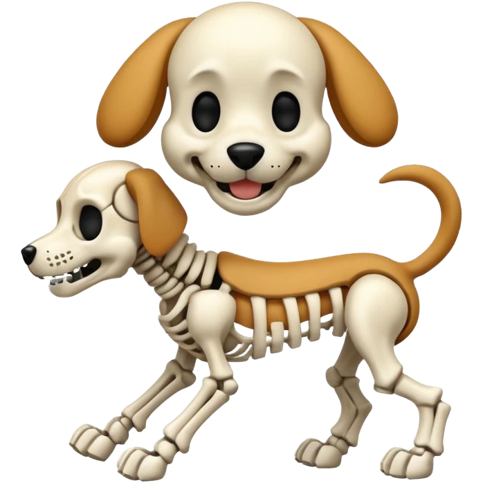 Pluto as a skeleton dog emoji