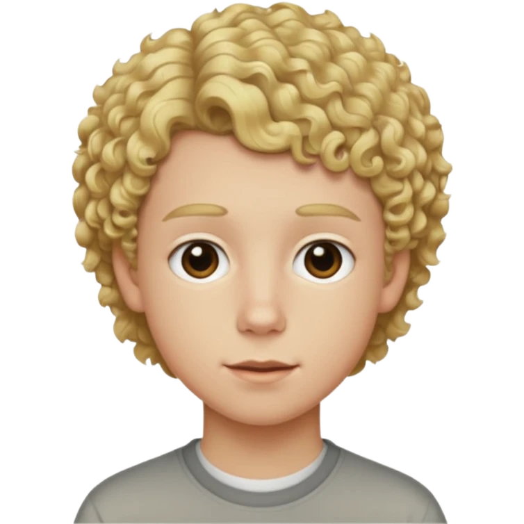15 year old Walker scobell curly Blonde hair  short emoji