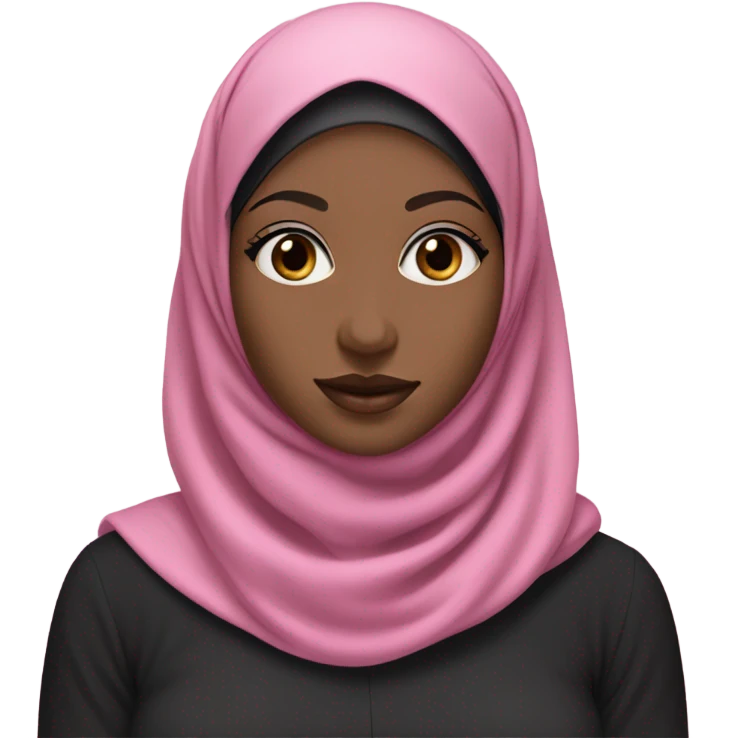 Black hijab I pink emoji