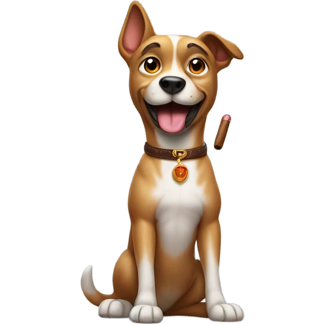 Dog with cigar emoji