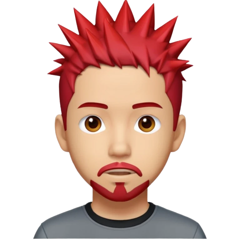 Mike Shinoda red spike hair emoji