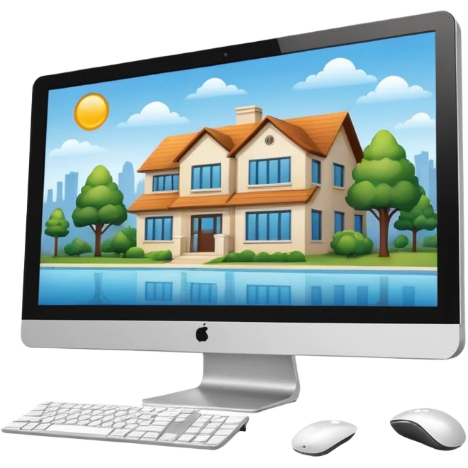 A pc monitor  real estate site emoji