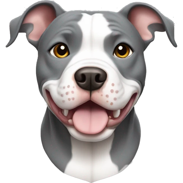 Grey and white pitbull  emoji