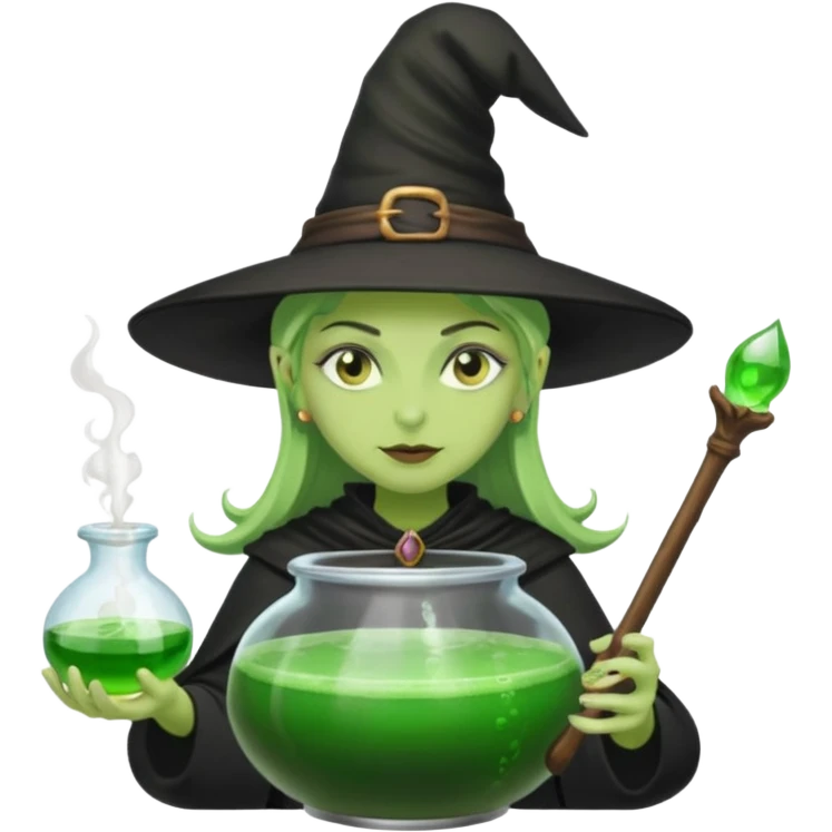 green witch cooking potion emoji