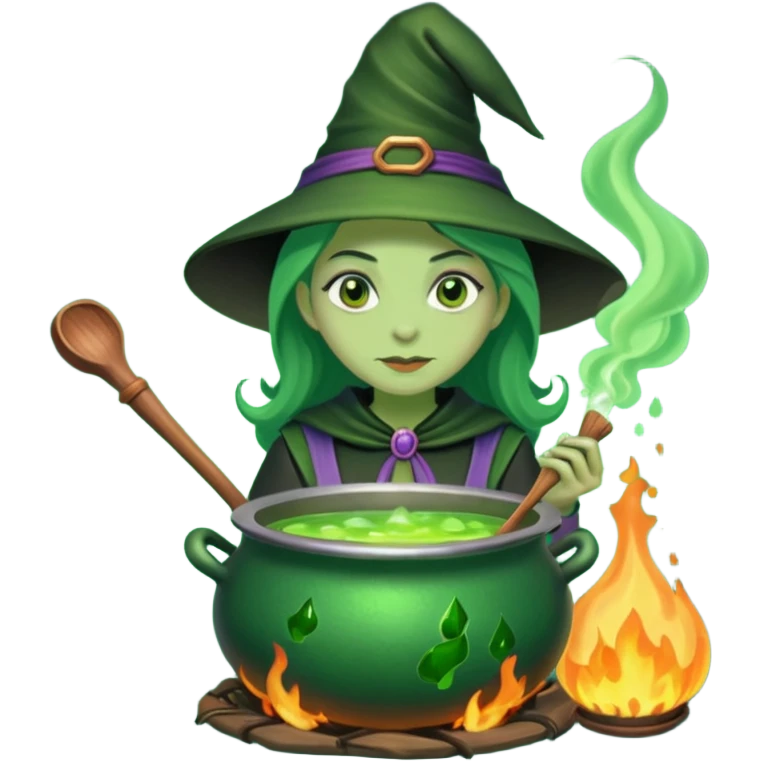 green witch cooking potion emoji