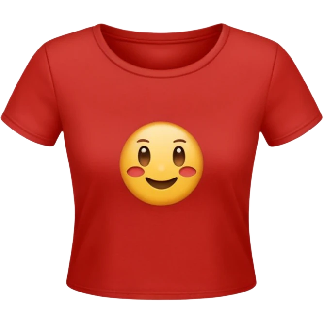 red crop t-shirt emoji
