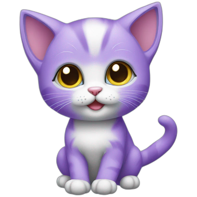 Purple kitten  emoji