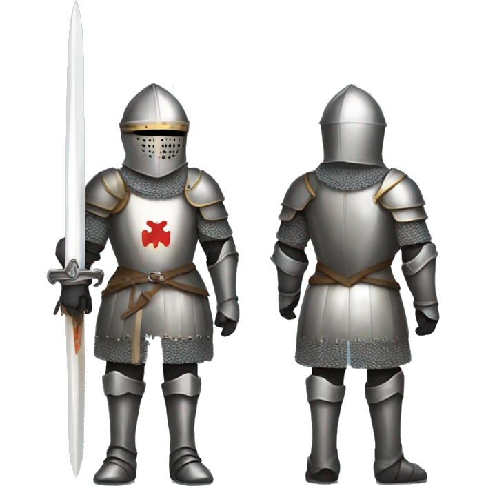 Full-length knight with a sword emoji