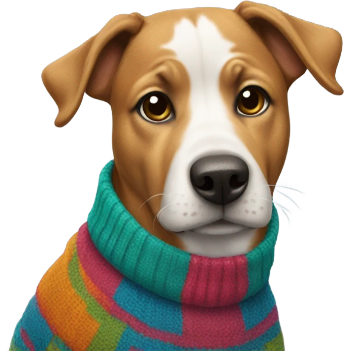 Dog wearing a sweater emoji