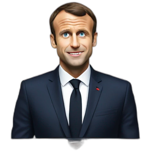 Emmanuel Macron sur la tour effeil emoji