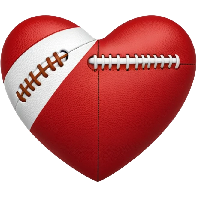 heart shaped ball American football emoji