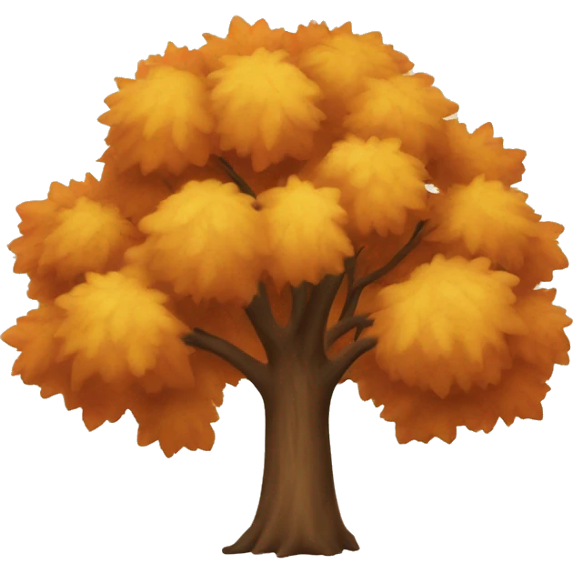 An Autumn tree emoji