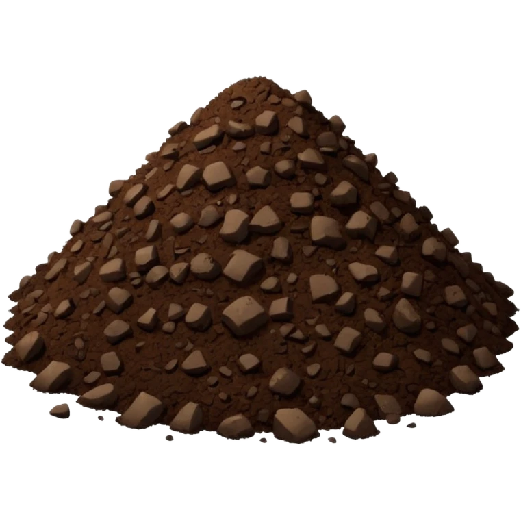 pile of soil with small pieces only emoji