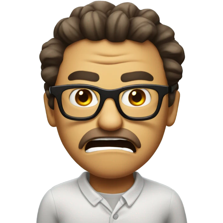 mad emoji with glasses emoji