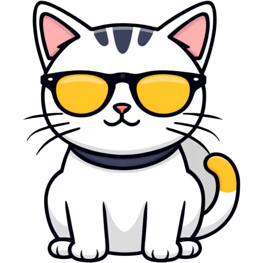 Cat with sunglasses emoji