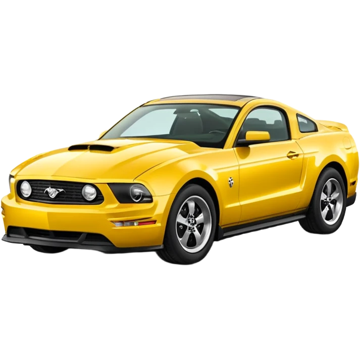 Create a mustang 309 emoji in yellow colour  emoji