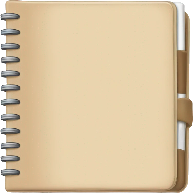 small beige notebook
 emoji